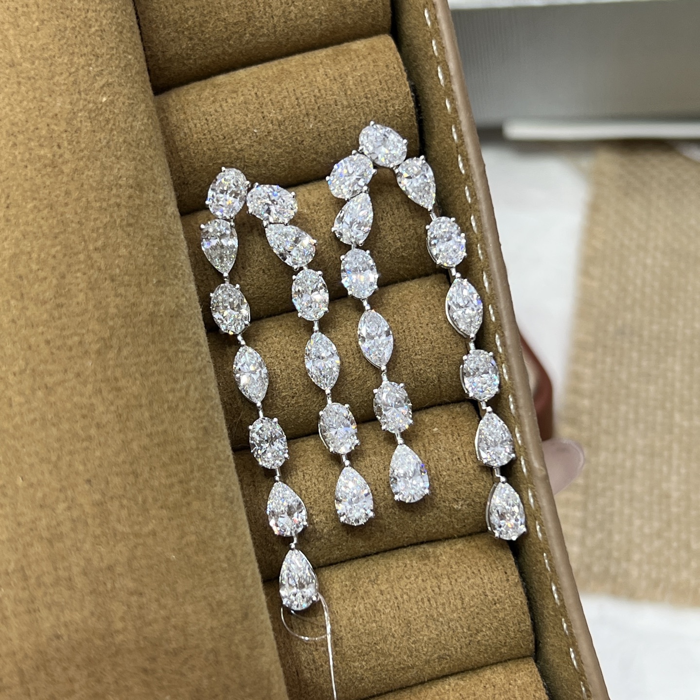 Lab-grown diamond drop earrings