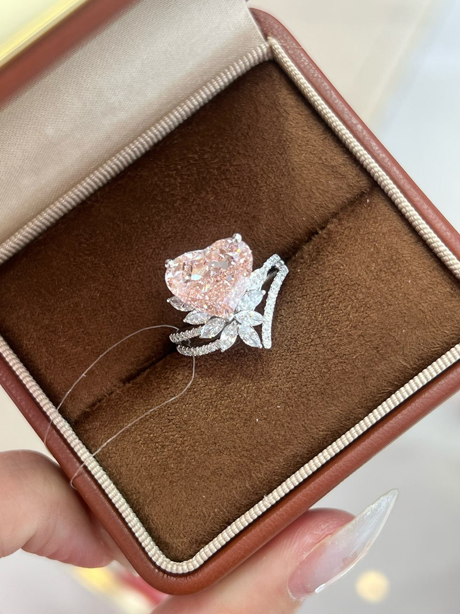 Pink diamond ring
